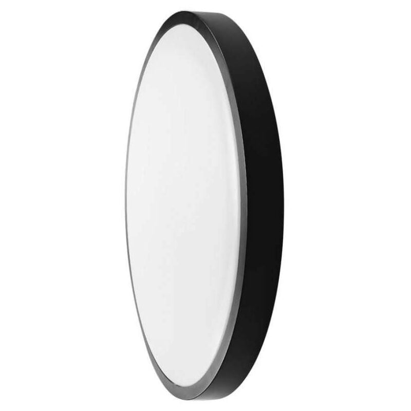 foto del prodotto v tac plafoniera led rotonda 24w cornice nera bianco caldo ip44