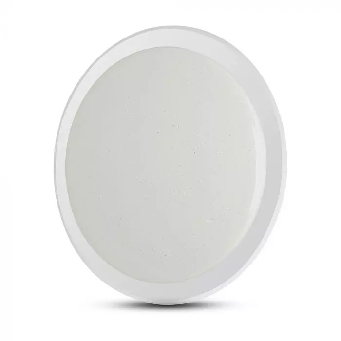 foto del prodotto v-tac plafoniera led rotonda 60w con telecomando cambia colore 3 in 1 effetto stellato dimmerabile sku 14551