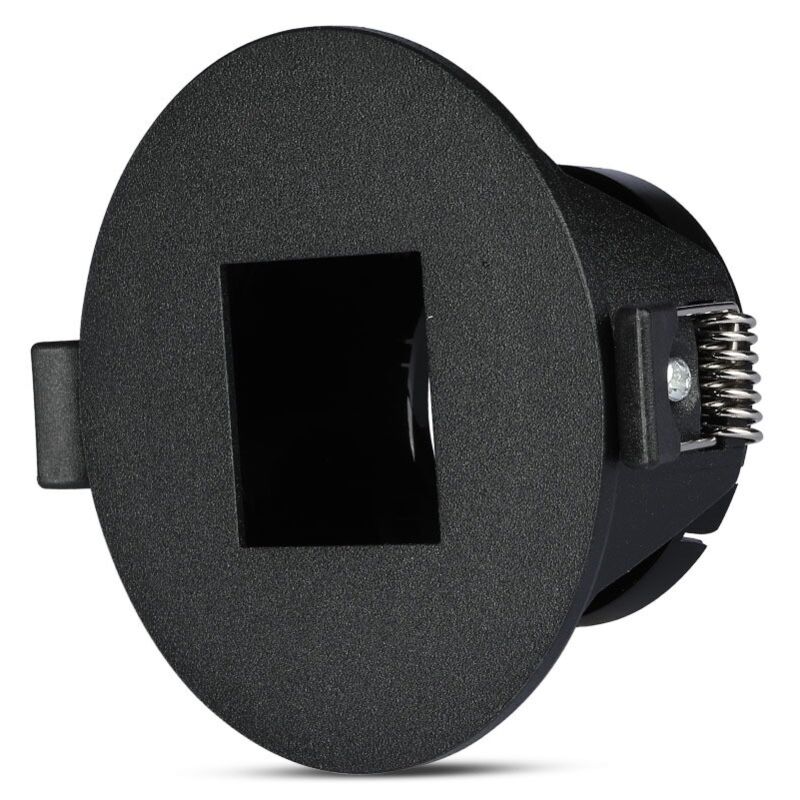 foto del prodotto v tac portafaretto led da incasso gu10 con sezione quadrata colore nero con interno nero
