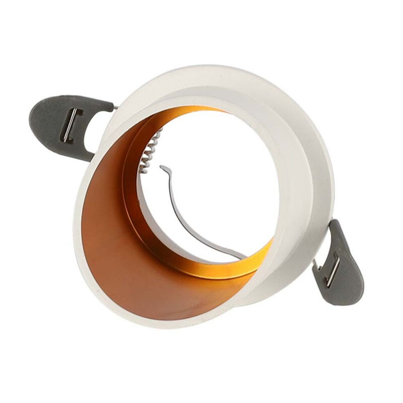 foto del prodotto v tac portafaretto led da incasso gu10 corpo in alluminio a cilindro colore bianco