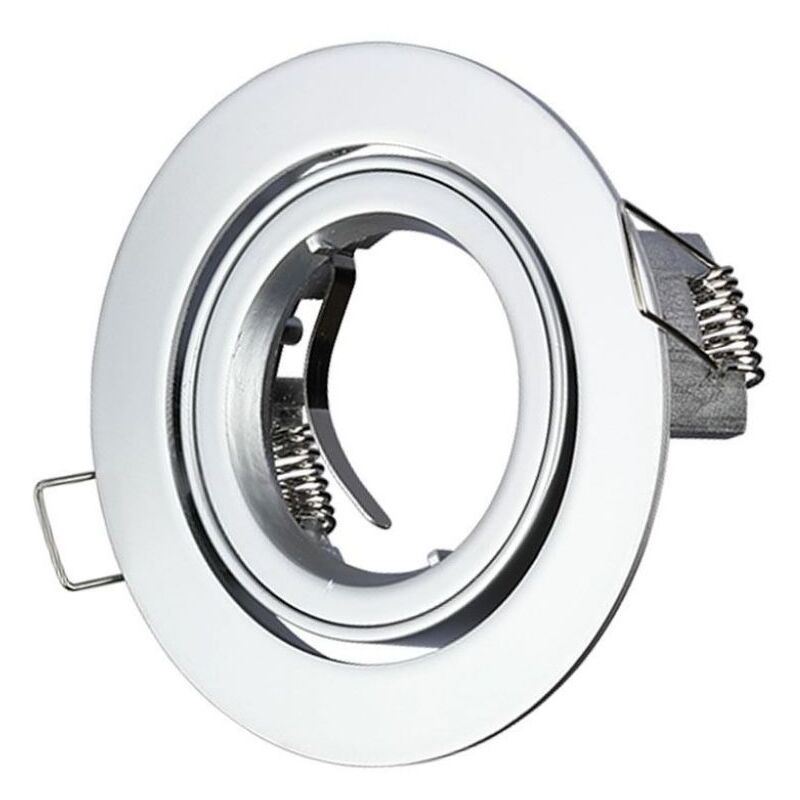 foto del prodotto v tac portafaretto led da incasso rotondo gu10 e gu5.3 mr16 colore grigio orientabile