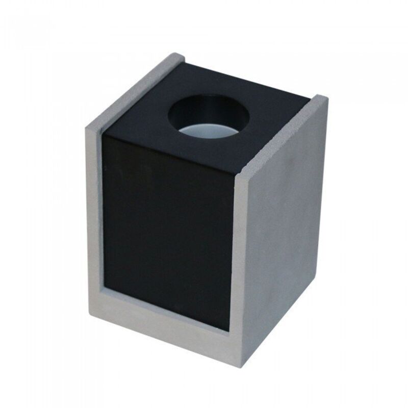 foto del prodotto v tac portafaretto led gu10 corpo in gesso a cubo grigio finitura nera