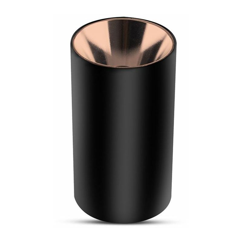 foto del prodotto v tac portafaretto led montaggio a plafone rotondo gu10 corpo nero riflettore oro rosa