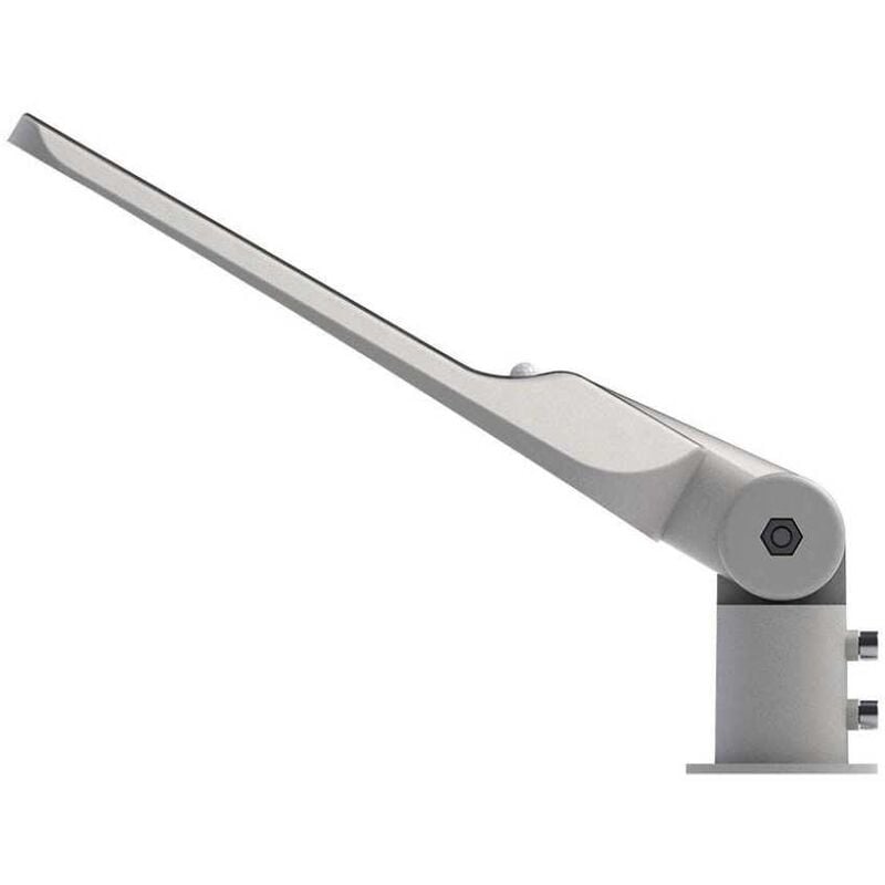 foto del prodotto v tac pro armatura lampada stradale led 30w 100lm w chip samsung sensore automatico on off luce 4000k corpo grigio slim ip65 sku 20430