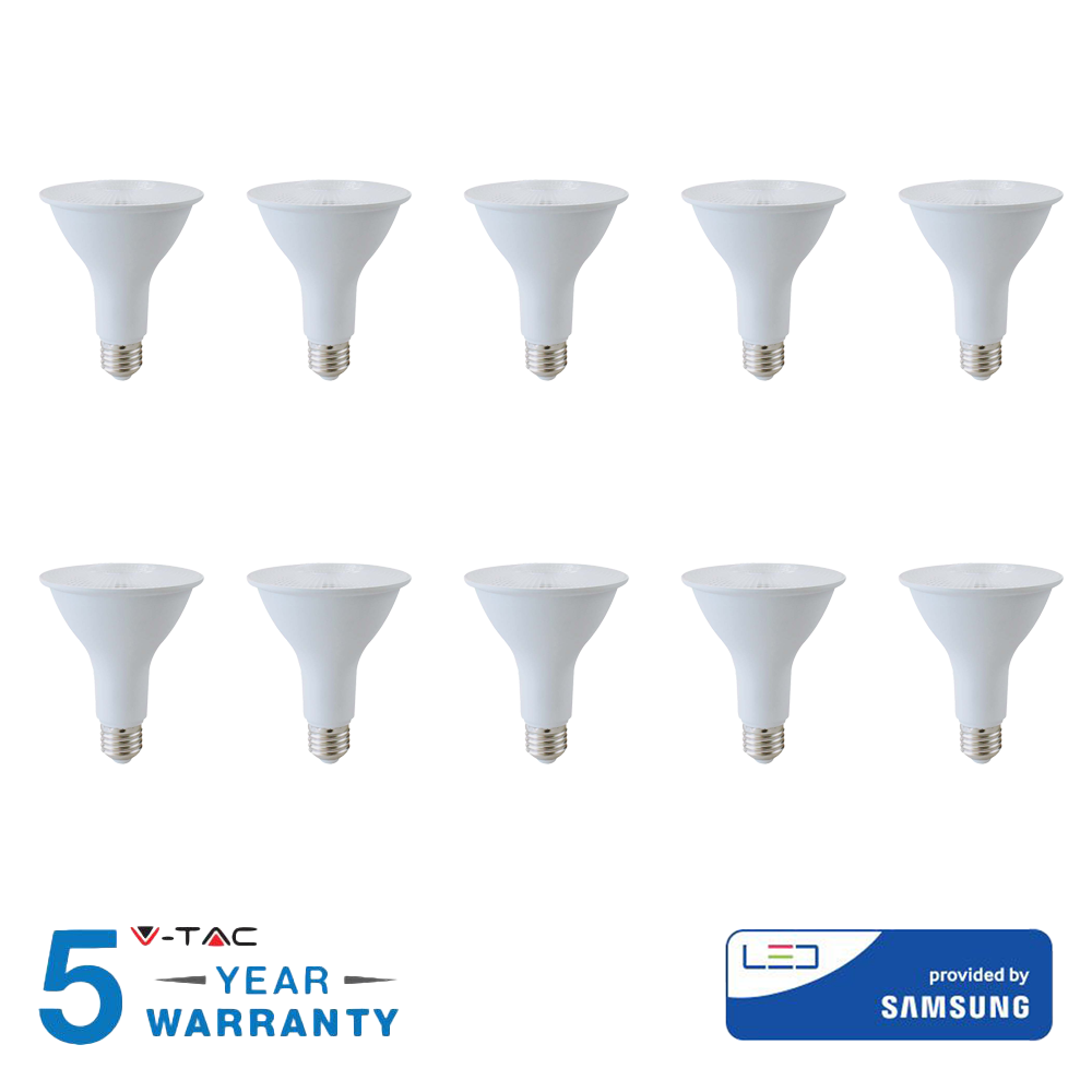 foto del prodotto v tac pro lampadina led chip samsung e27 11w bianco caldo 10 pezzi