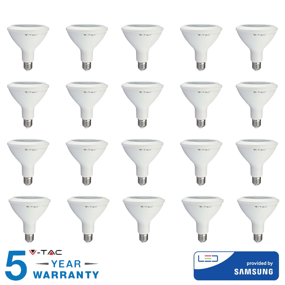 foto del prodotto v tac pro lampadina led chip samsung e27 12,8w bianco caldo 20 pezzi