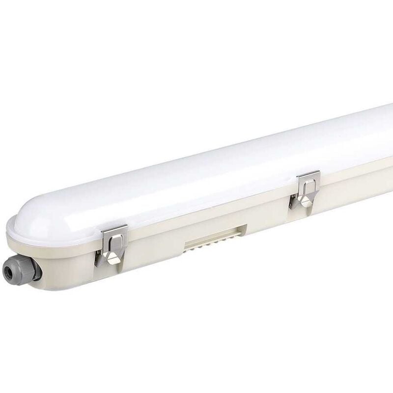 foto del prodotto v-tac pro plafoniera led 48w chip samsung ip65 120lm/w 150cm copertura satinata/corpo bianco 6400k m-series sku 2120214