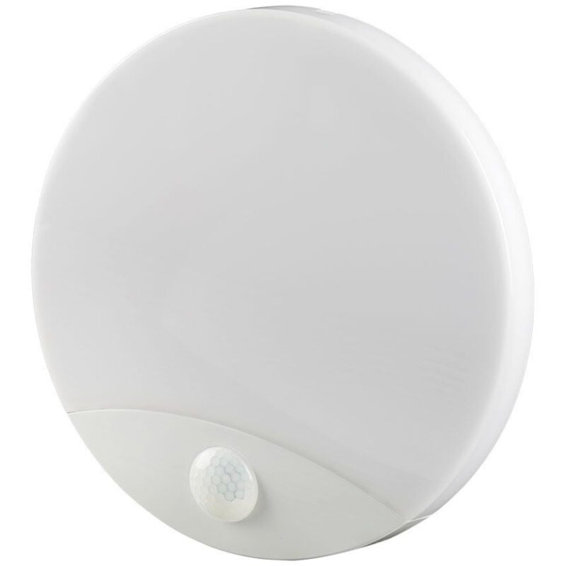 foto del prodotto v tac pro plafoniera led rotonda 15w chip samsung con sensore movimento pir colore bianco 3in1 ip44 23420