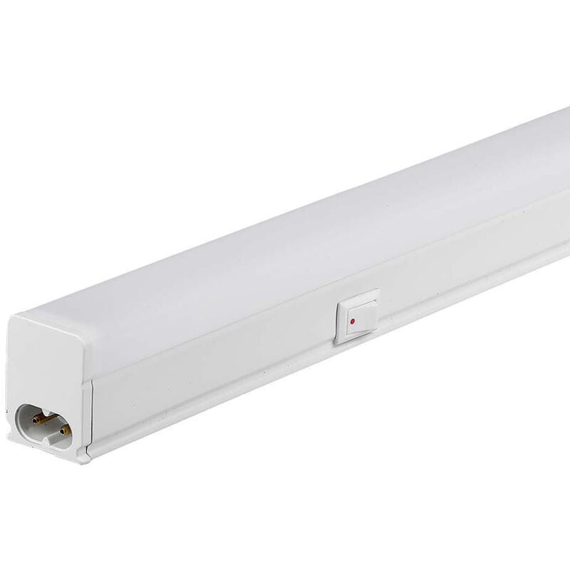 foto del prodotto v tac pro vt 065 plafoniera lineare led raccordabile 7w tubo t5 60cm chip samsung con switch on off luce 3000k sku 21692