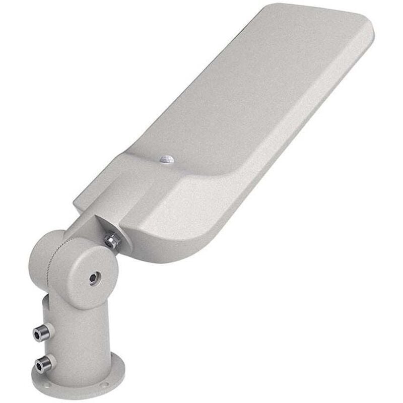 foto del prodotto v tac pro vt 169st s armatura lampada stradale led 150w 110lm w chip samsung con sensore crepuscolare luce 4000k corpo grigio slim ip65 sku 20436
