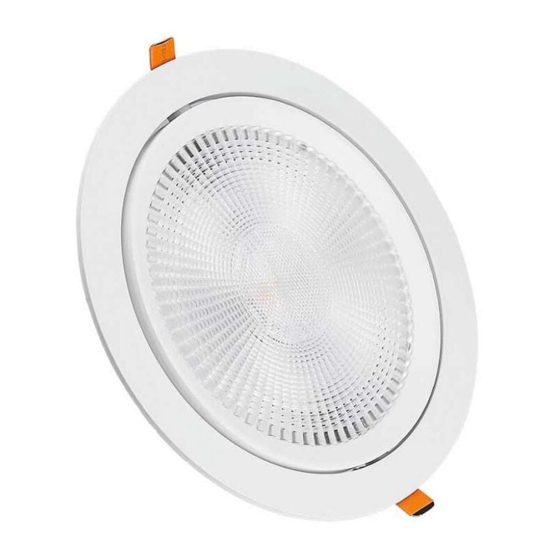 foto del prodotto v tac pro vt 2 30 faretto led da incasso rotondo 30w cob chip samsung sku 21845 21846 21832 colore luce bianco freddo