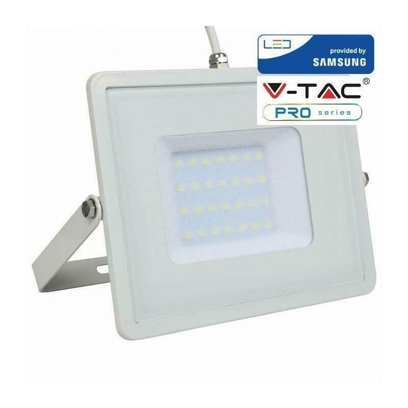 foto del prodotto v tac pro vt 20 faro led smd 20w ultrasottile chip samsung da esterno colore bianco sku 442 443 444 colore luce bianco naturale