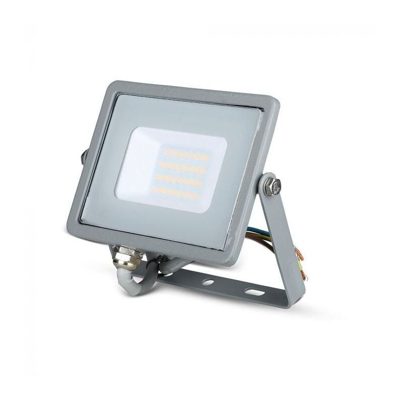 foto del prodotto v tac pro vt 20 g faro proiettore 20w led chip samsung corpo grigio luce 3000k ip65 445