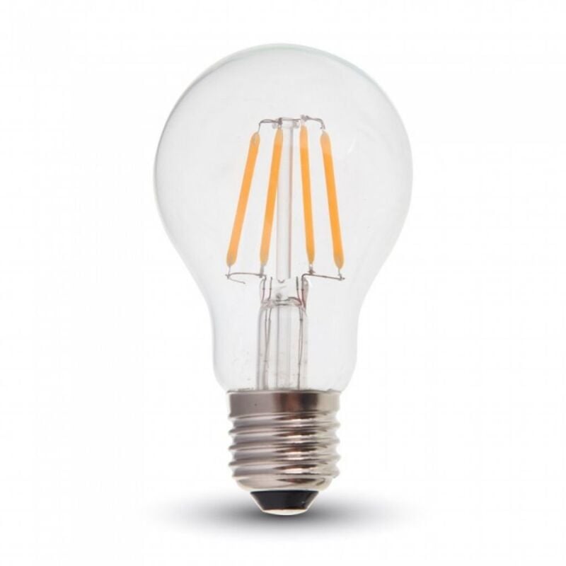 foto del prodotto v tac pro vt 256 287 lampadina led chip samsung e27 6w a60 filamento 2700k