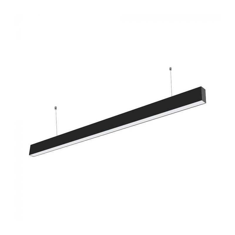 foto del prodotto v tac pro vt 7 40 plafoniera led lineare a sospensione samsung chip smd 40w 4000k alluminio nero raccordabile sku 21374