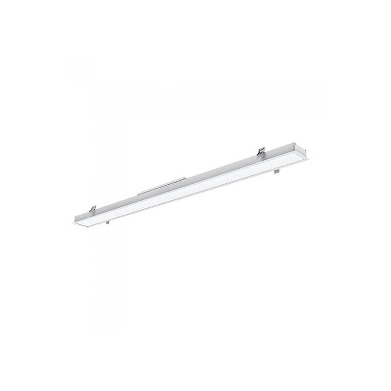 foto del prodotto v tac pro vt 7 41 plafoniera led linear light incasso samsung chip smd 40w 3620lm bianco naturale 4000k alluminio bianco raccordabile ip20 sku 21381