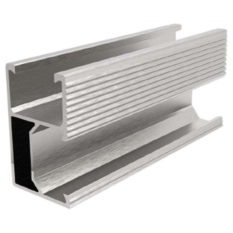 foto del prodotto v tac profili in alluminio argento per moduli fotovoltaici lunghezza 2m 4pz
