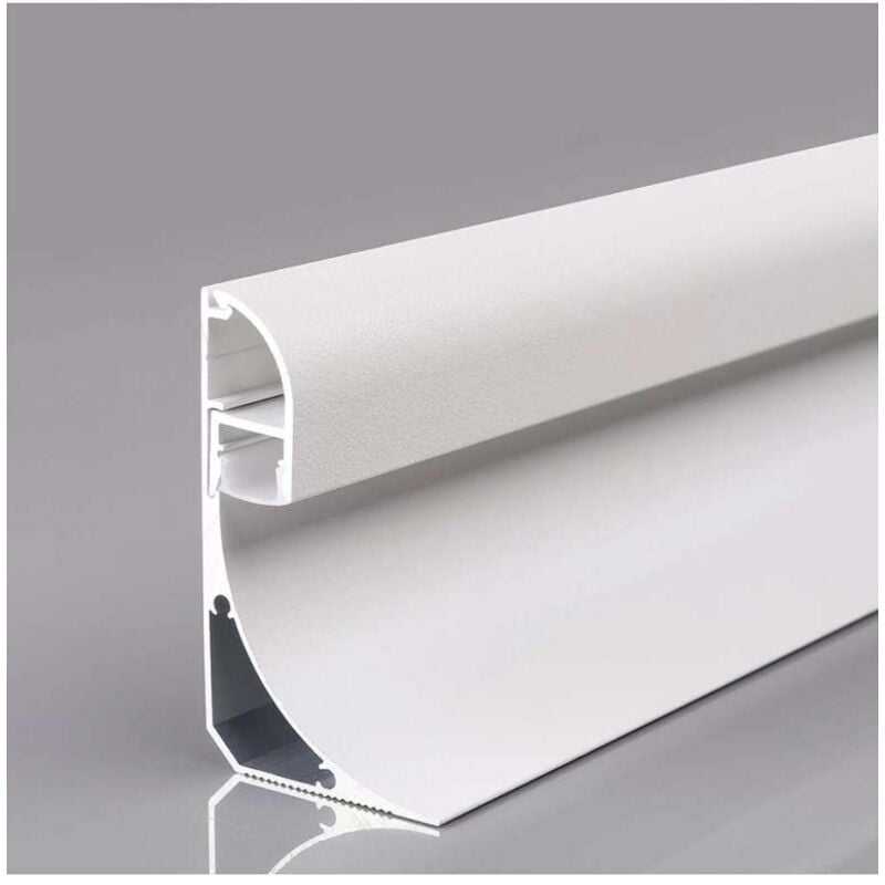 foto del prodotto v tac profilo in alluminio angolare colore silver per strip led con diffusore copertura opaca 2000 x 60 x 36mm