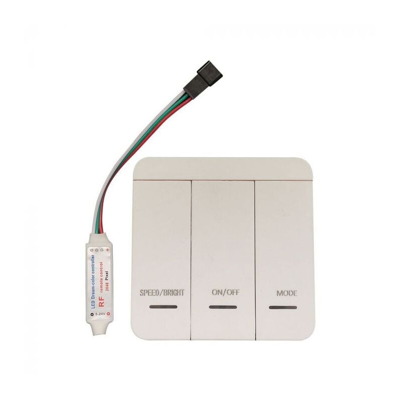 foto del prodotto v tac telecomando remoto a 3 tasti controller per strip led running da parete velocit e luminisit 