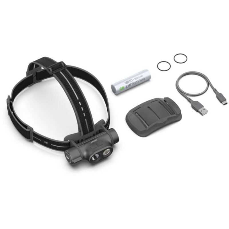 foto del prodotto v tac torcia led frontale phr19 1200lm ricaricabile usb c con 3 batterie mini stilo aaa