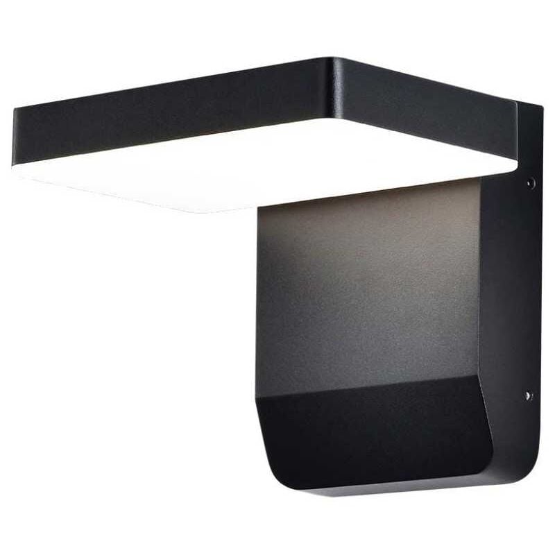 foto del prodotto v tac vt 11020 lampada led da parete quadrata faro 17w 150lm w illuminazione facciate colore nero 3000k design moderno ip65 sku 2944