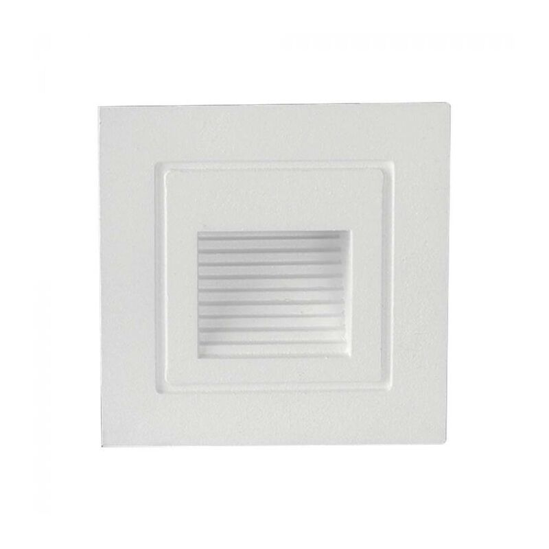 foto del prodotto v tac vt 1128 lampada segnapasso led 3w applique da parete quadrato bianco ip65 bianco caldo 3000k sku 10376