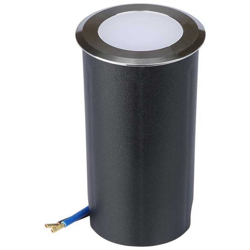 foto del prodotto v tac vt 1151 faretto calpestabile segnapasso led interrato 1w bianco freddo 6400k rotondo in alluminio silver ip67 sku 211464