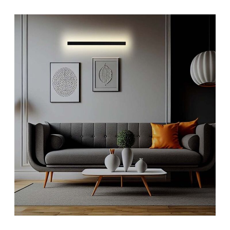 foto del prodotto v tac vt 1178 lampada led lineare da parete applique rettangolare design moderno 23w 141cm colore antracite luce 3000k ip65 10438