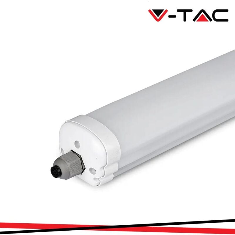 foto del prodotto v tac vt 1249 plafoniera led impermeabile 36w g series 120cm ip65 bianco freddo 6400k