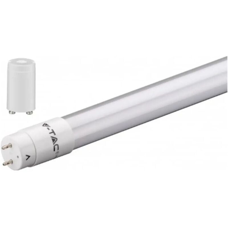 foto del prodotto v-tac - vt-1277 smd tubo led nano plastic t8 g13 18w lampadina 120cm - sku 6263 6273 6264 - colore luce bianco caldo