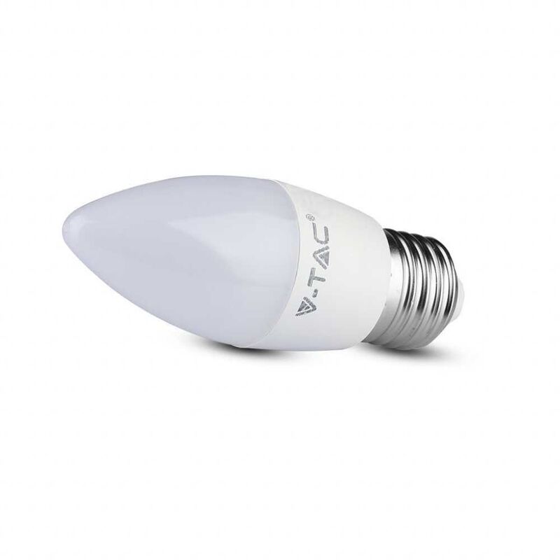 foto del prodotto v-tac vt-1821 lampadina candela led 4,5w e27 bianco caldo 2700k - sku 2143421