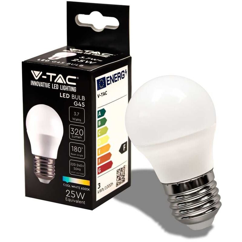 foto del prodotto v tac vt 1830 lampadina led 3.7w e27 g45 320lm luce bianco freddo 6500k 214207