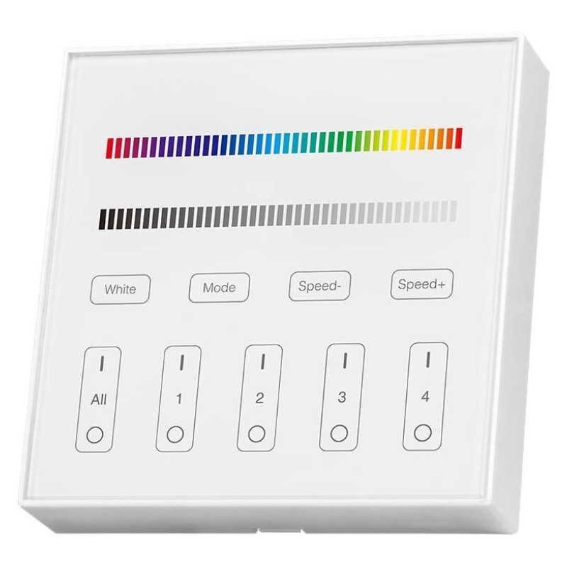 foto del prodotto v tac vt 2437 pannello di controllo strisce a led rgb w smart dimmer wireless da parete touch wifi per controllo strip led sku 2917