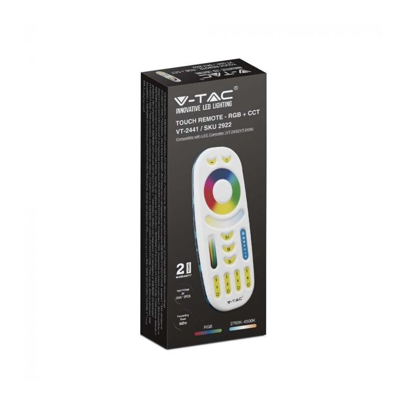 foto del prodotto v tac vt 2441 telecomando wireless per controller di strip led rgb cct 2922