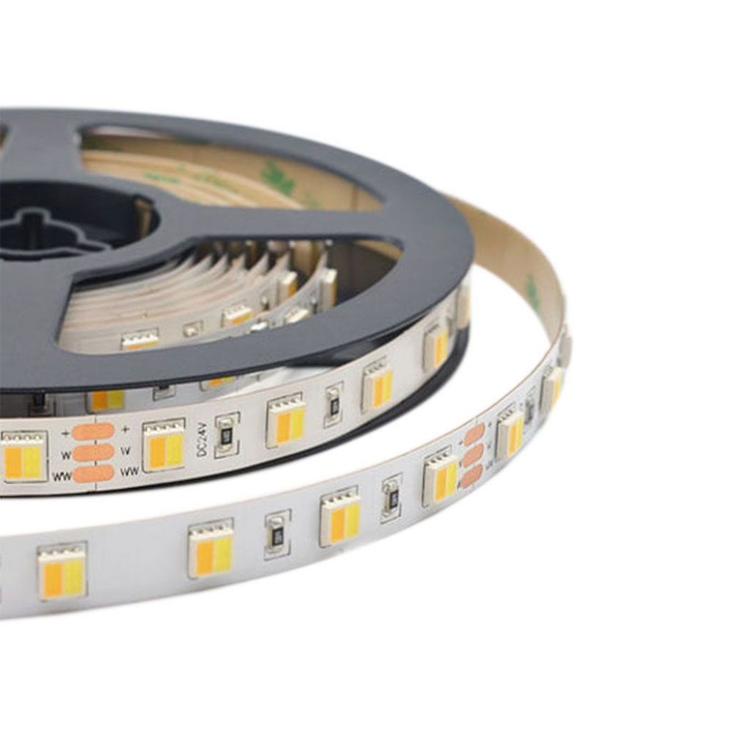foto del prodotto v tac vt 2835 120 strisca strip led smd2835 14w m 5m 120 led m 24v 3in1 ip20 10mm sku 2897
