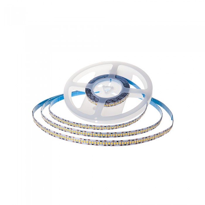 foto del prodotto v tac vt 2835 238 striscia strip led smd2835 17w mt bobina 5mt 238 led mt 150lm w 24v 3000k ip20 sku 2599