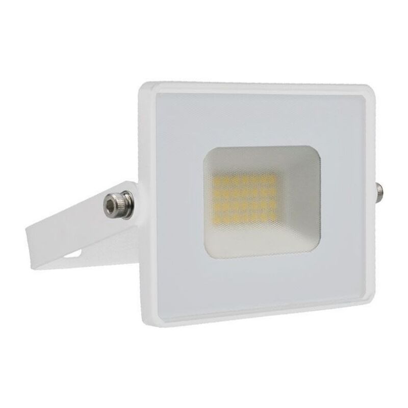 foto del prodotto v tac vt 4021 faro led smd 20w bianco freddo 6400k e series g2 ultra slim corpo bianco1620lm ip65 sku 215951