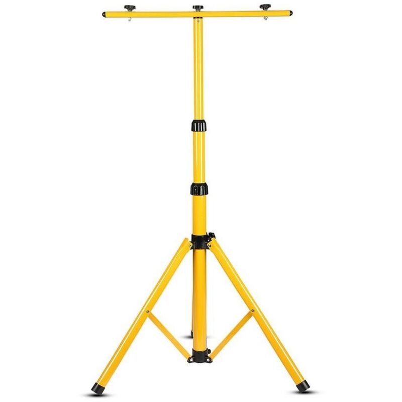 foto del prodotto v tac vt 41150 treppiede cavalletto in alluminio per 2 fari led da 10w fino a 50w colore giallo sku 9104