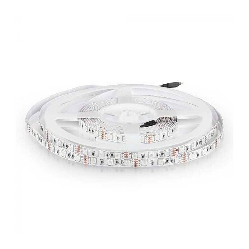 foto del prodotto v-tac - vt-5050-60 striscia led flessibile 55w smd 60 led metro 12v - bobina da 5 metri - sku 212137 212128 212138 - colore luce rosso