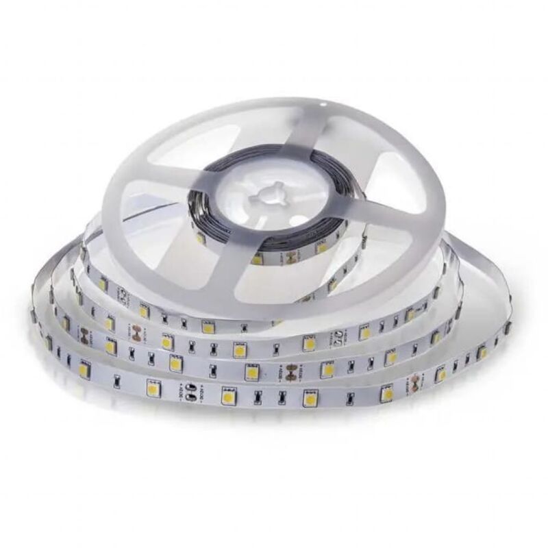foto del prodotto v-tac vt-5050 striscia 150led 12v smd5050 6w m 5m bianco freddo 6500k ip20 no wp - sku 212133