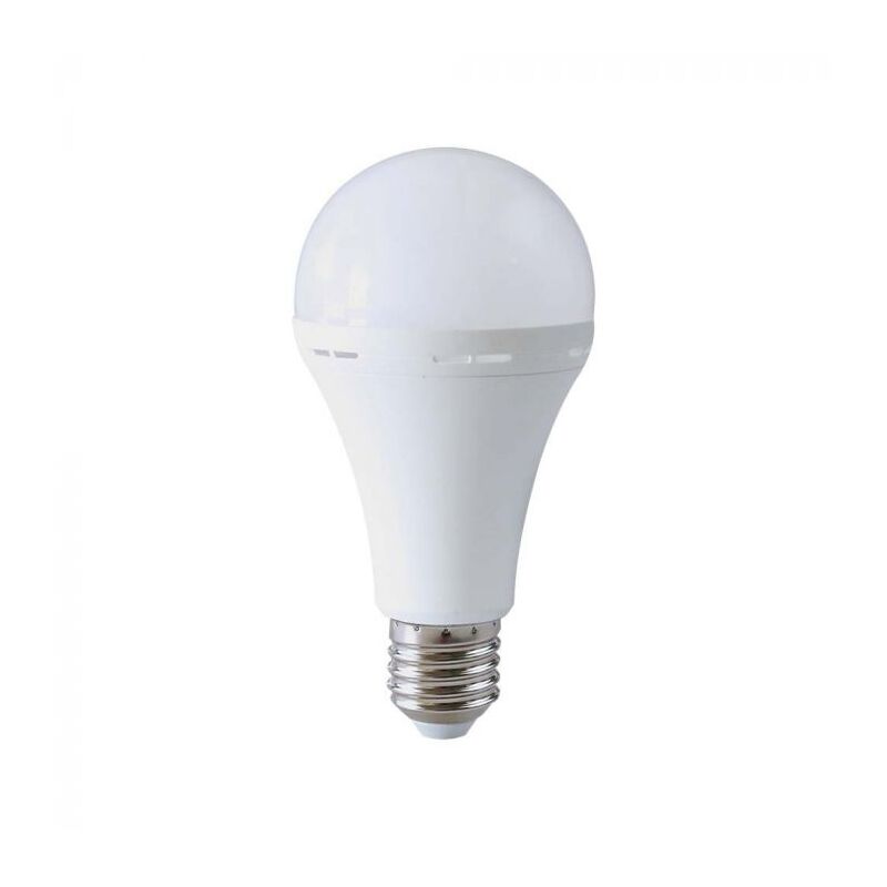 foto del prodotto v tac vt 51015 lampadina led e27 15w a90 blackout con batteria 4.5 ore luce 4000k lampada emergenza utilizzabile come torcia sku 7795
