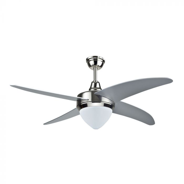 foto del prodotto v tac vt 6043 4 ventilatore led da soffitto 15w 3 in 1 con motore a corrente alternata da 60w con telecomando 4 pale sku 7915