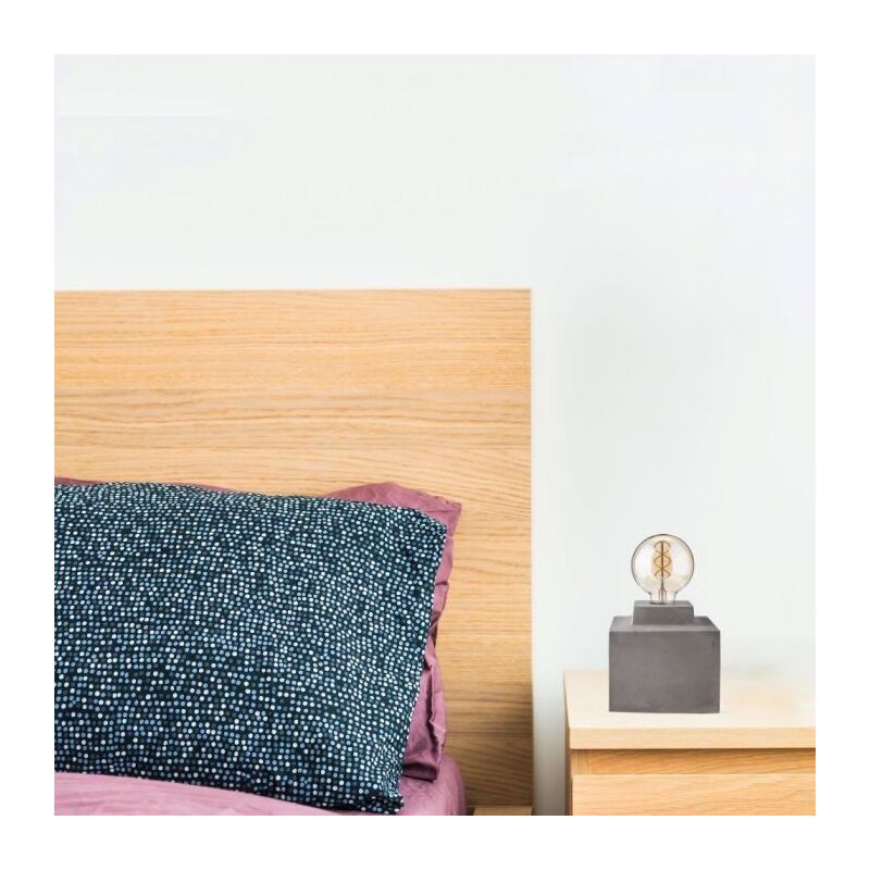 foto del prodotto v tac vt 7160 lampada led da tavolo corpo grigio chiaro in calcestruzzo quadrato con portalampada per lampadine e27 sku 3851