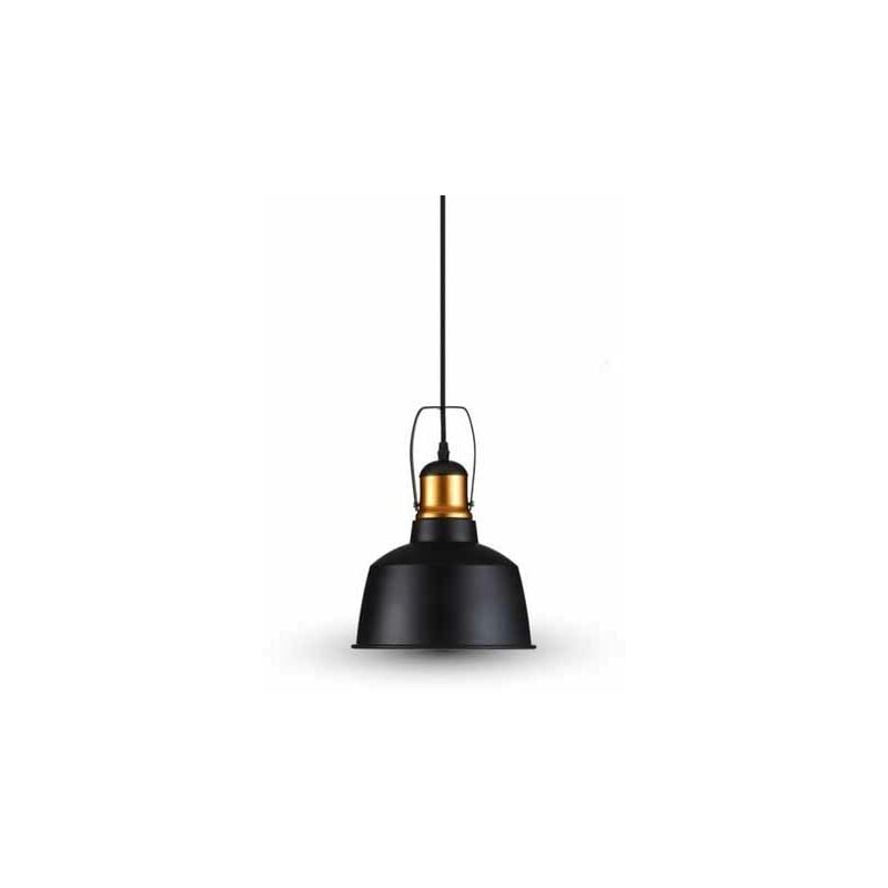 foto del prodotto v-tac vt-7422 lampadario led portalampada e27 vintage in alluminio nero ф230mm - sku 3728