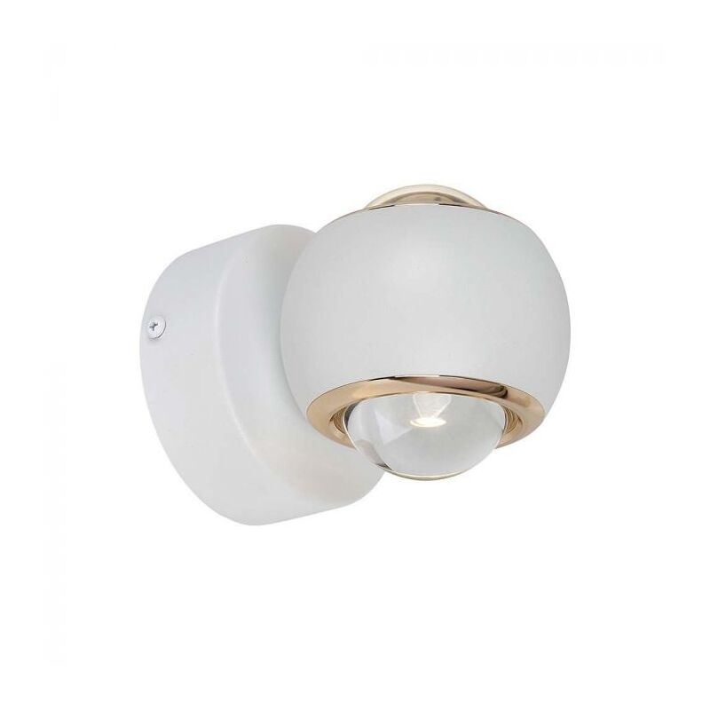 foto del prodotto v tac vt 7504 lampada led da parete a sfera 10w doppio fascio luminoso applique da interno colore bianco 3000k 23008