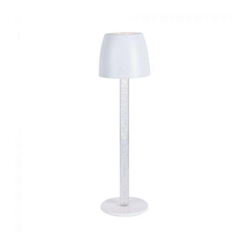 foto del prodotto v tac vt 7576 lampada da tavolo led ricaricabile 3w colore bianco e trasparente touch dimmerabile 3000k 23095