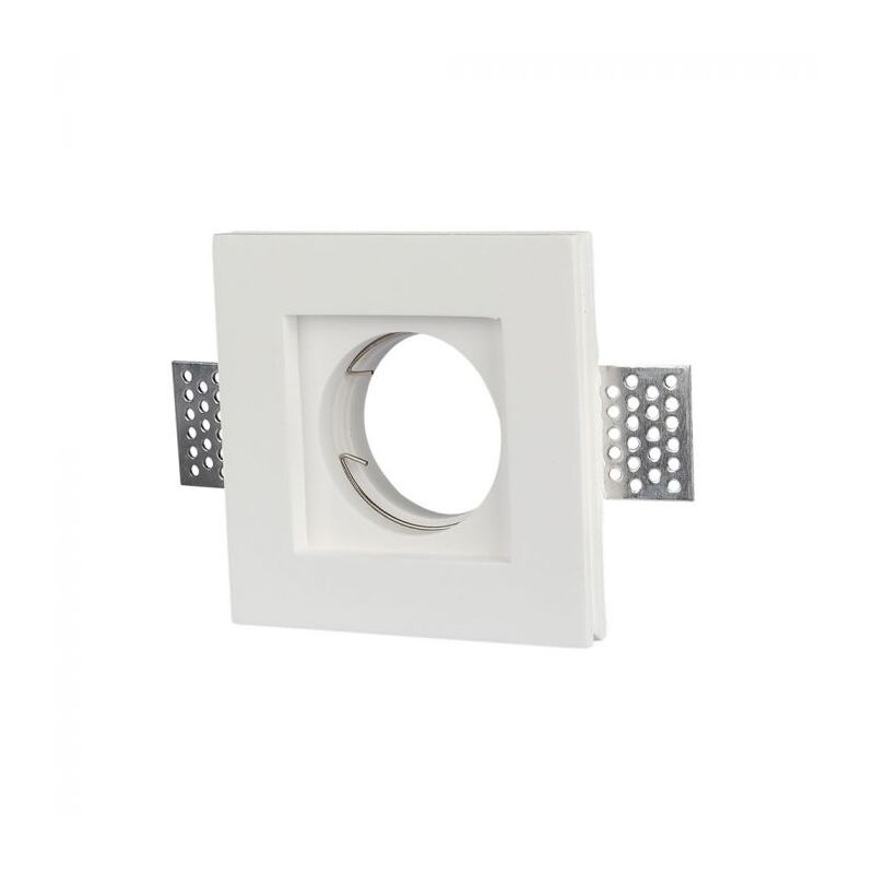 foto del prodotto v tac vt 765 portafaretto led gu10 da incasso a scomparsa in gesso forma quadrato 100x100mm sku 3651
