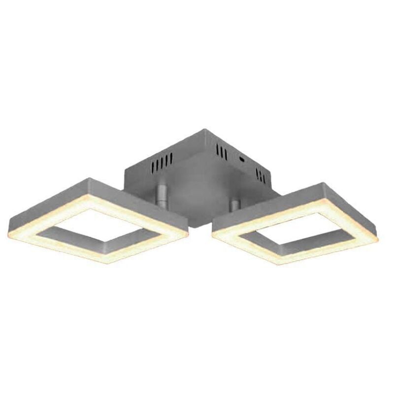 foto del prodotto v tac vt 7786 lampadario led plafoniera moderna con 2 cornici 14w in metallo colore grigio 3000k