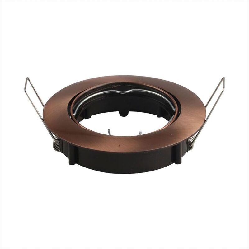 foto del prodotto v tac vt 779 portafaretto orientabile rotondo da incasso per lampadine gu10 e gu5.3 colore bronzo sku 8580