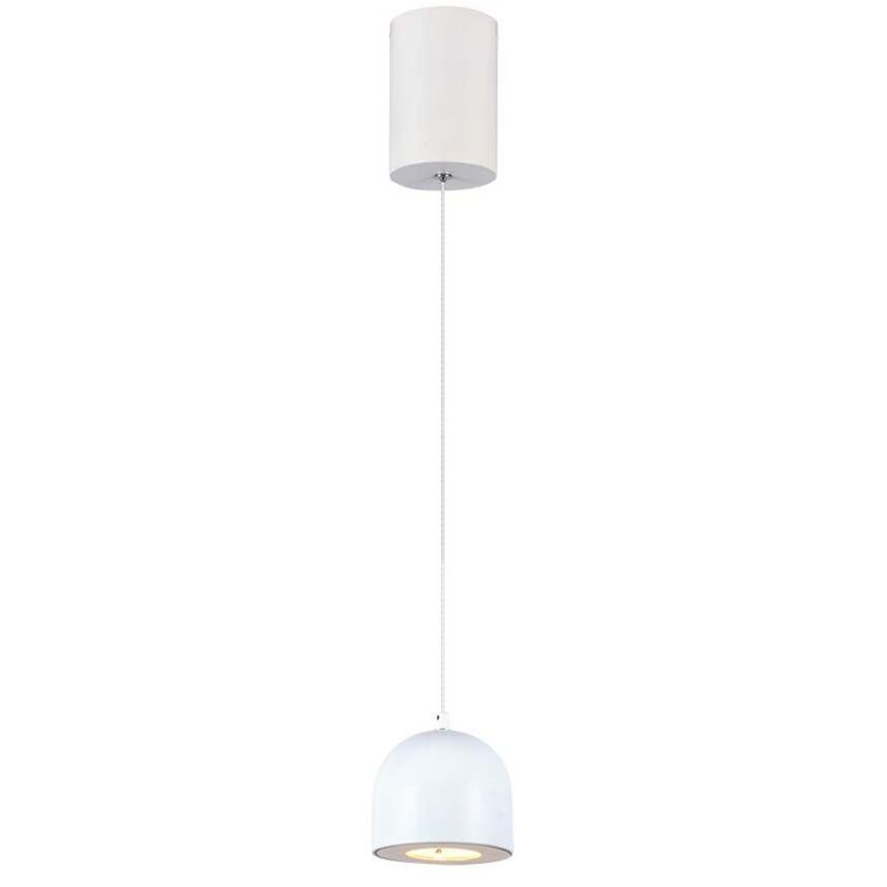 foto del prodotto v tac vt 7795 lampadario led 8.5w a sospensione forma cilindro in metallo bianco accensione touch 1016cm regolabile 3000k 7996